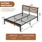 Costway Full Industrial Metal Platform Bed Frame Charging Station Mattress Foundation